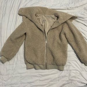 Oversized Zara Teddy zipper jacket Coat 🧸